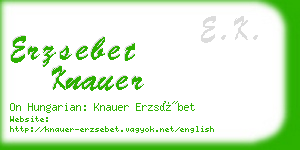 erzsebet knauer business card